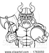 Vector Illustration of Viking Cricket Sports Mascot by AtStockIllustration