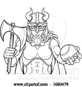 Vector Illustration of Viking Female Gladiator Baseball Warrior Lady by AtStockIllustration