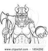 Vector Illustration of Viking Female Gladiator Cricket Warrior Lady by AtStockIllustration