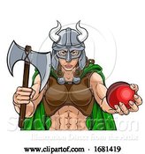 Vector Illustration of Viking Female Gladiator Cricket Warrior Lady by AtStockIllustration