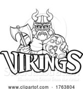 Vector Illustration of Viking Gamer Gladiator Warrior Controller Mascot by AtStockIllustration