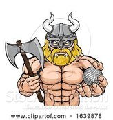 Vector Illustration of Viking Golf Sports Mascot by AtStockIllustration