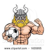 Vector Illustration of Viking Soccer Football Sports Mascot by AtStockIllustration