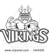 Vector Illustration of Viking Soccer Football Sports Mascot by AtStockIllustration