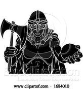 Vector Illustration of Viking Trojan Celtic Knight Baseball Warrior Lady by AtStockIllustration