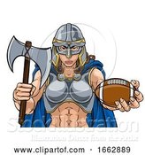 Vector Illustration of Viking Trojan Celtic Knight Football Warrior Lady by AtStockIllustration