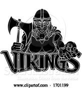 Vector Illustration of Viking Trojan Celtic Knight Gamer Warrior Lady by AtStockIllustration