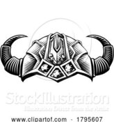 Vector Illustration of Viking Warrior Helmet by AtStockIllustration