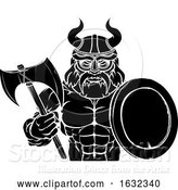 Vector Illustration of Viking Warrior Mascot by AtStockIllustration
