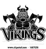 Vector Illustration of Viking Warrior Sports Mascot by AtStockIllustration