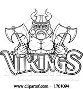 Vector Illustration of Viking Warrior Sports Mascot by AtStockIllustration