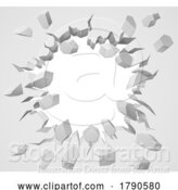 Vector Illustration of Wall Background Hole Breaking Through Design by AtStockIllustration