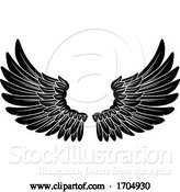 Vector Illustration of Wings Angel or Eagle Feathers Pair Illustration by AtStockIllustration