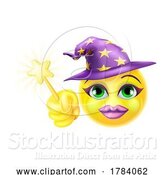 Vector Illustration of Witch Emoticon Face Emoji Icon by AtStockIllustration