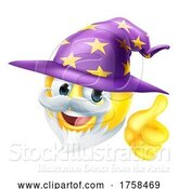 Vector Illustration of Wizard Emoticon Face Emoji Icon by AtStockIllustration
