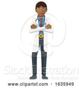 Vector Illustration of Young Asian Medical Doctor Character by AtStockIllustration