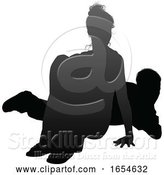 Vector Illustration of Young Couple People Silhouette by AtStockIllustration