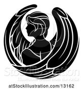 Vector Illustration of Zodiac Horoscope Astrology Virgo Design in Black and White by AtStockIllustration