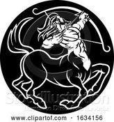 Vector Illustration of Zodiac Signs Sagittarius Centaur Icon by AtStockIllustration