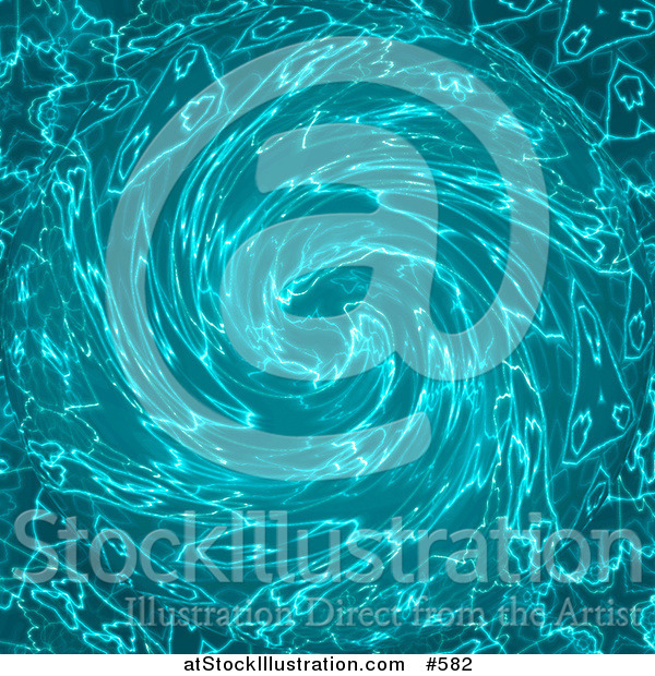 Illustration of a Blue Swirling Background