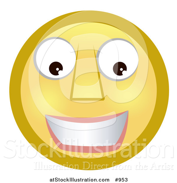 Illustration of a Friendly Emoticon