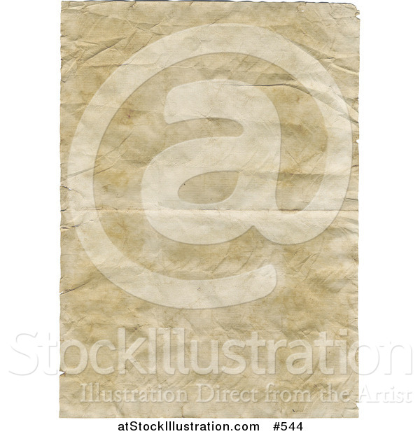 Illustration of an Aged Wrinkly Old Paper Background