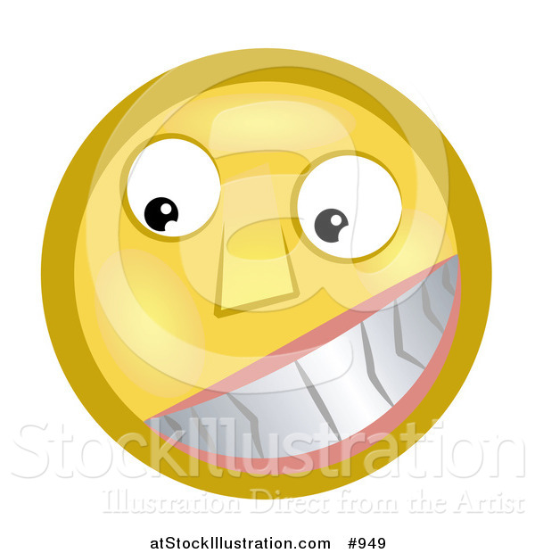 Illustration of an Emoticon Grinning