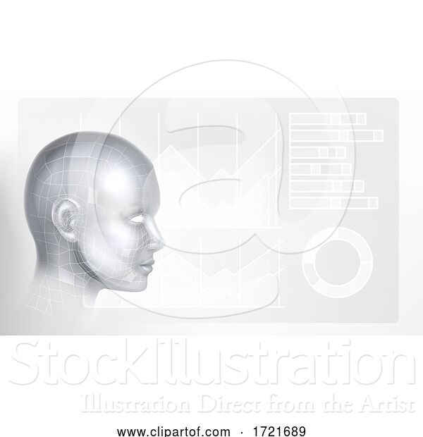 Illustration of Technology Artificial Intelligence Face Background