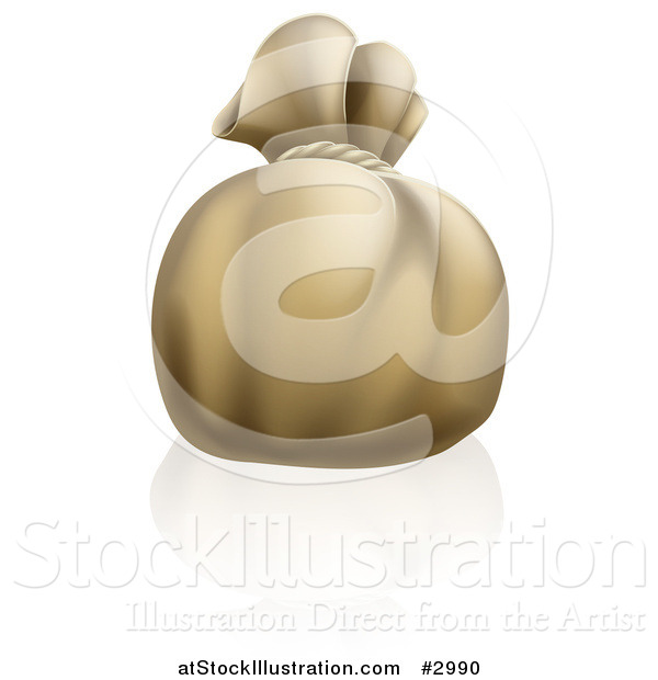 Vector Illustration of a 3d Bank Money Bag Sack