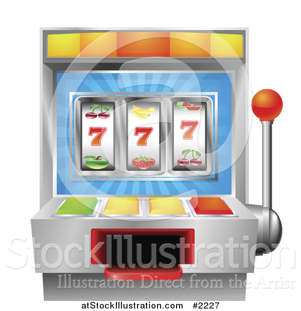 Vector Illustration of a 3d Fruit Slot Machine
