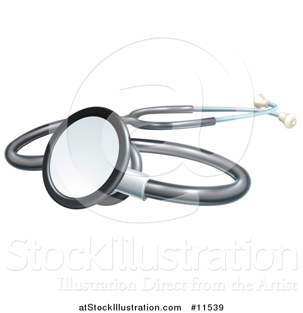 Vector Illustration of a 3d Medical Stethoscope