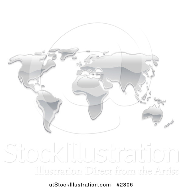Vector Illustration of a 3d Mercury World Atlas