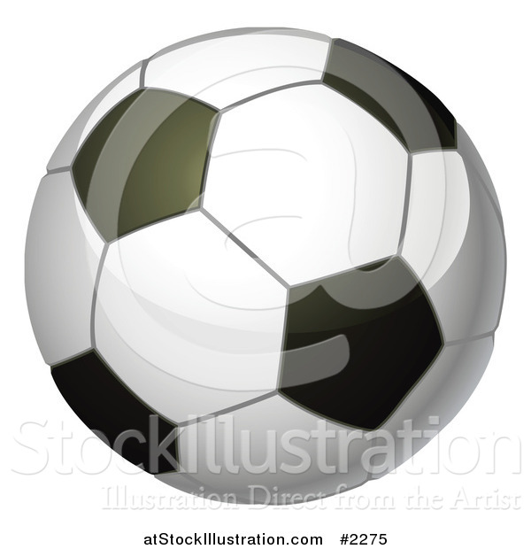 Vector Illustration of a 3d Soccer Ball