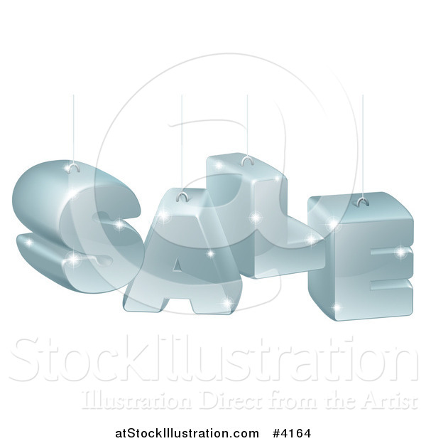 Vector Illustration of a 3d Suspended Hanging SALE Letters