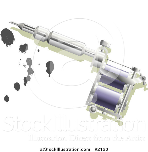 Vector Illustration of a 3d Tattoo Needle