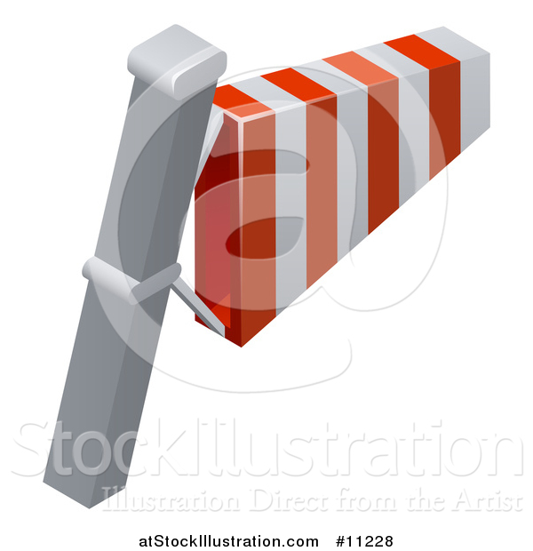 Vector Illustration of a 3d Windsock Weather Icon