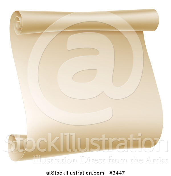 Vector Illustration of a Aged Scroll Banner