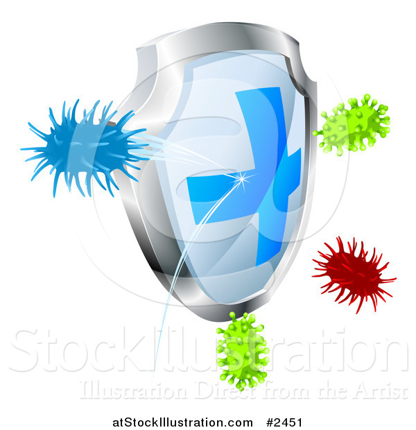 Vector Illustration of a Antibacterial Shield
