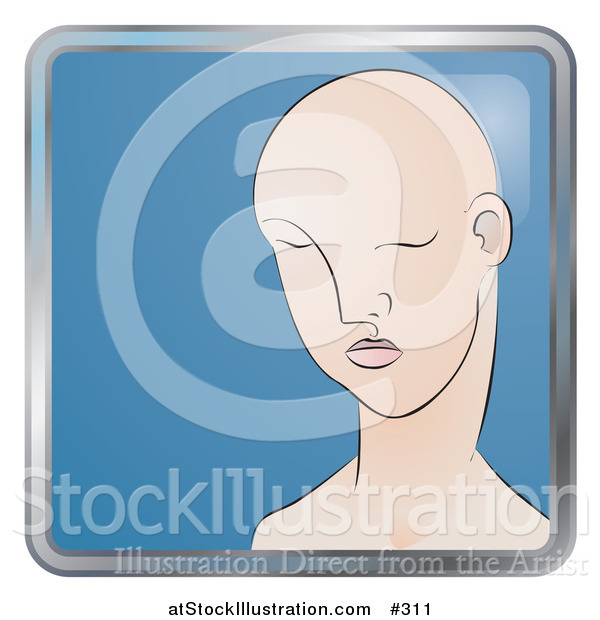 Vector Illustration of a Bald Face