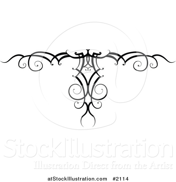 Vector Illustration of a Black and White Swirl Arm Band Tattoo Design