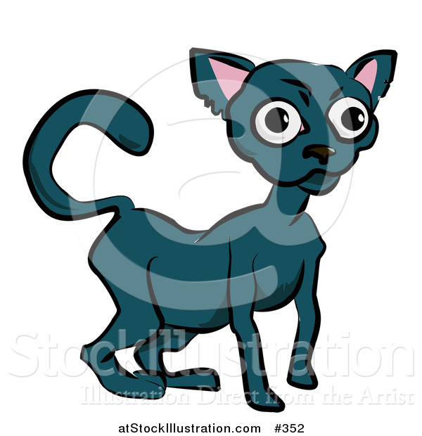 Vector Illustration of a Black Cat