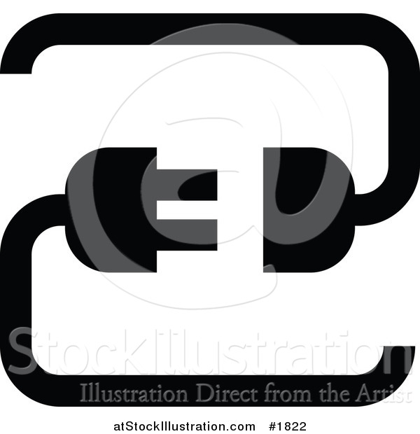 Vector Illustration of a Black Silhouette Cable Connection App Icon