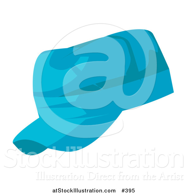 Vector Illustration of a Blue Baseball Hat