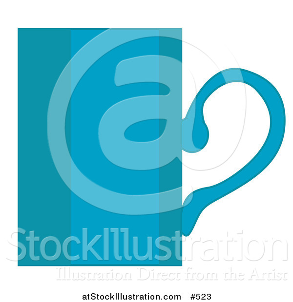 Vector Illustration of a Blue Coffee Mug