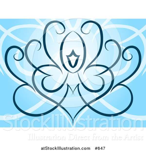 Vector Illustration of a Blue Tatoo Design