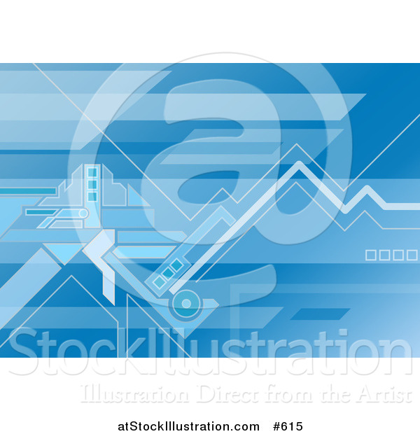 Vector Illustration of a Blue Technology Background