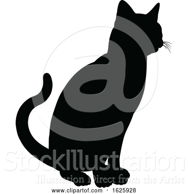 Vector Illustration of a Cat Silhouette