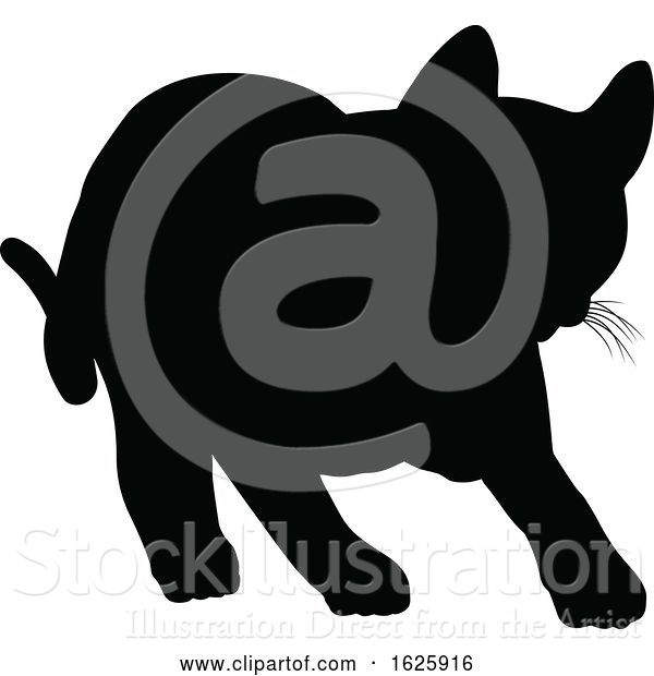 Vector Illustration of a Cat Silhouette