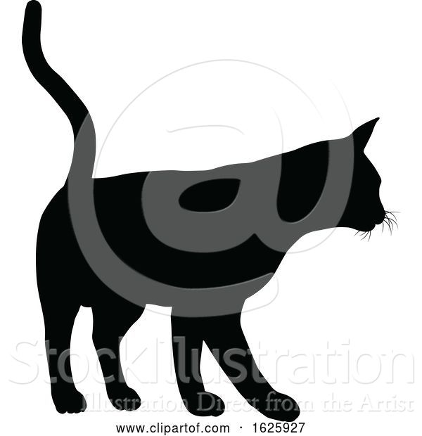 Vector Illustration of a Cat Silhouette