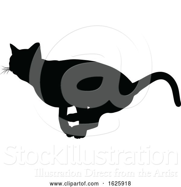 Vector Illustration of a Cat Silhouette